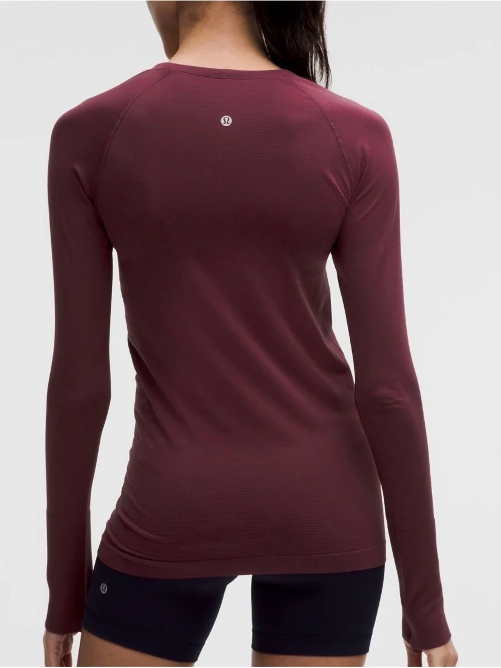 Lululemon Burgundy Swiftly Tech Long Sleeve Top